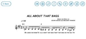 Apps für Sänger Musicnotes Blick in die App