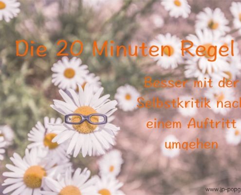 Mit Kritik nach einem Auftritt gut umzugehen, dafür musst du nur 20 Minuten lang Positives denken und sagen.