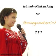 Wie jung ist zu jung für Gesangsunterricht mit Kindern?