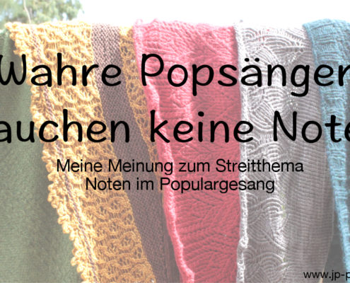 Noten im Popgesang