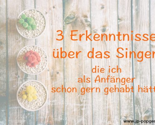 Erkenntnisse über das Singen, die ich als Anfänger gern gehabt hätte Das Foto zeigt drei Kakteen, die auf einem Tisch aufgereiht sind.